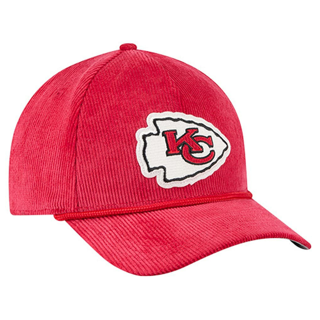 Kansas City Chiefs New Era Cord Corduroy 9FORTY A-Frame Adjustable Hat Red - NFL