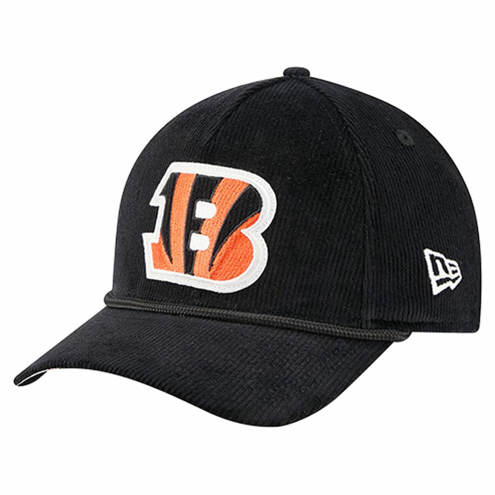 Cincinnati Bengals New Era Cord Corduroy 9FORTY A-Frame Adjustable Hat Black - NFL