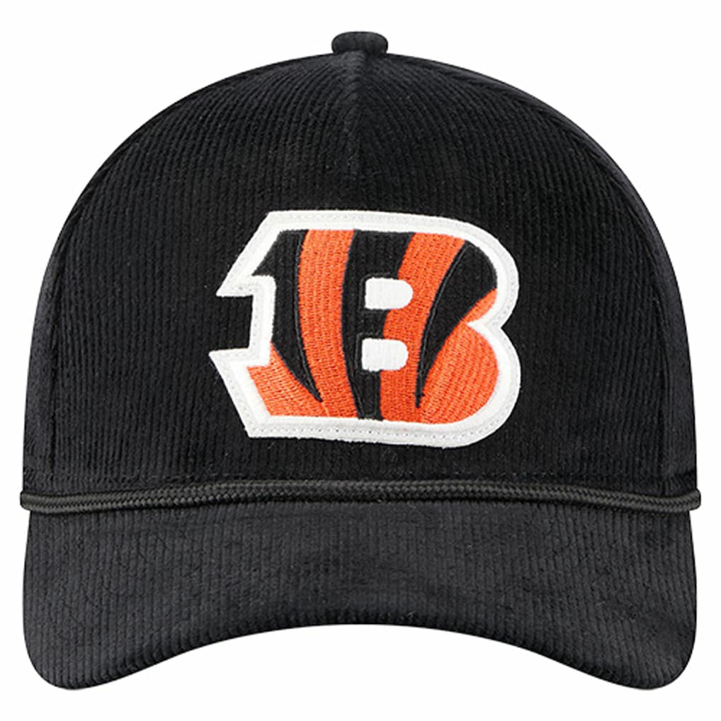 Cincinnati Bengals New Era Cord Corduroy 9FORTY A-Frame Adjustable Hat Black - NFL