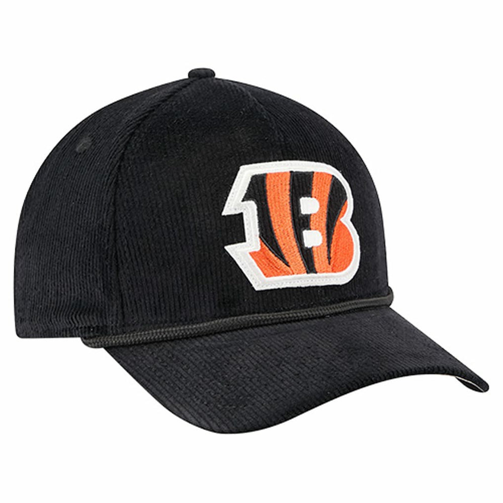 Cincinnati Bengals New Era Cord Corduroy 9FORTY A-Frame Adjustable Hat Black - NFL