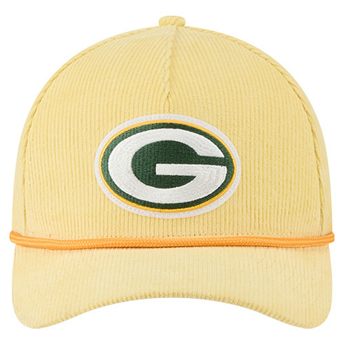 Green Bay Packers New Era Cord Corduroy 9FORTY A-Frame Adjustable Hat Gold - NFL
