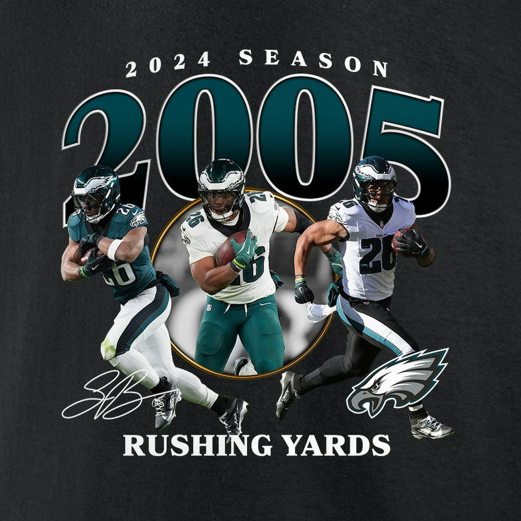 Saquon Barkley Philadelphia Eagles 2000 Yards T-Shirt Black - NFL