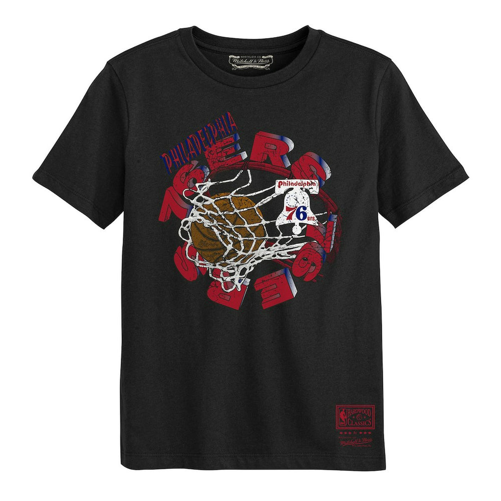 Mitchell & Ness - Philadelphia 76ers Preschool In The Net T-Shirt - Black