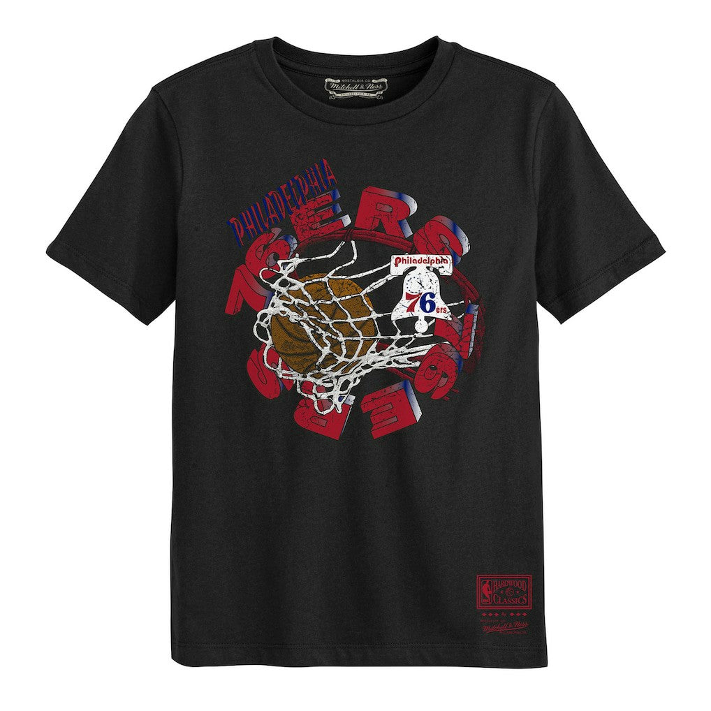 Mitchell & Ness - Philadelphia 76ers Preschool In The Net T-Shirt - Black