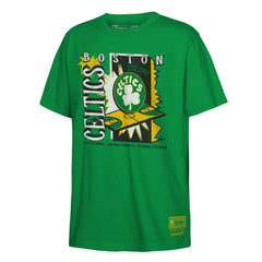 Mitchell & Ness - Boston Celtics Youth Retro '90s Poster T-Shirt - Kelly Green