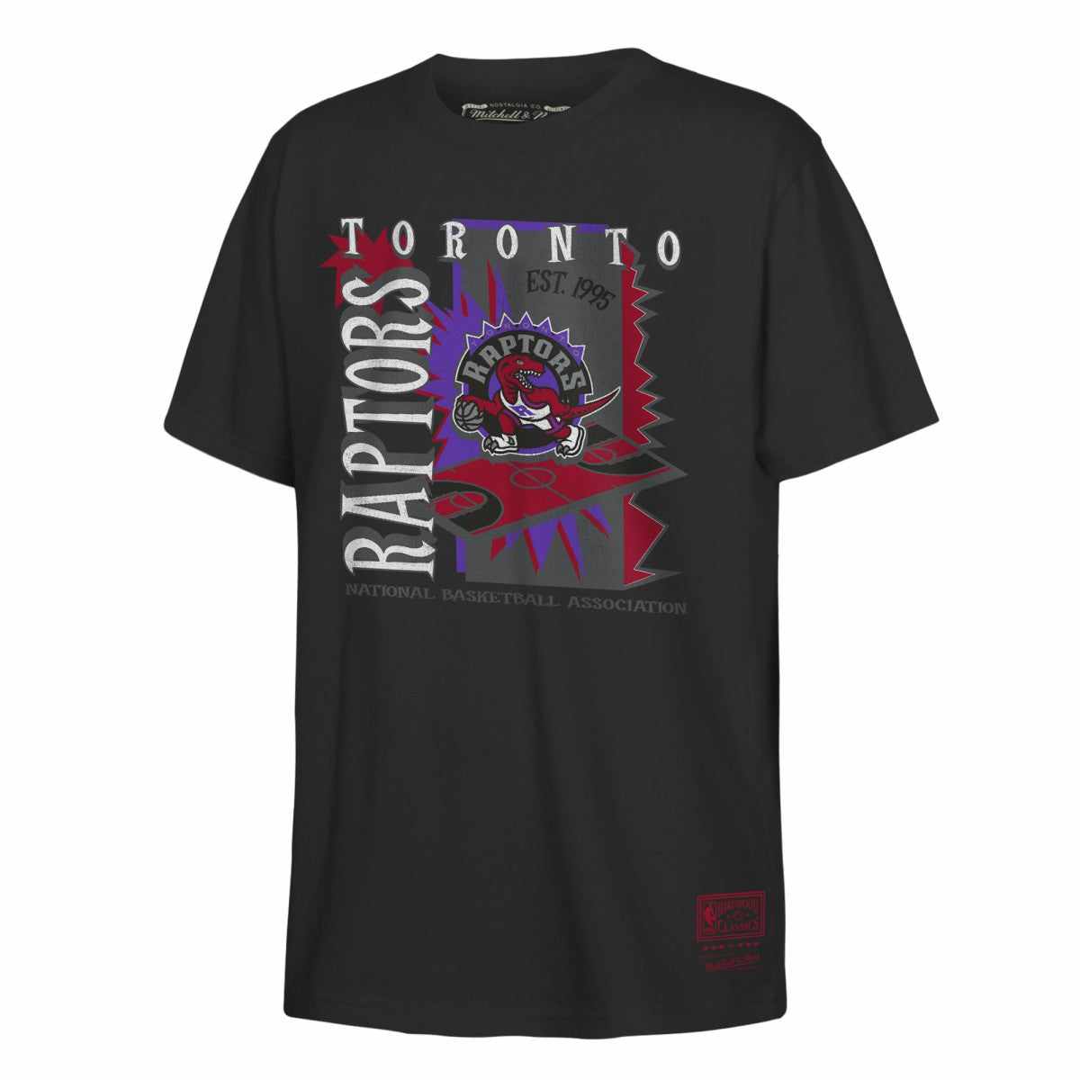 Mitchell & Ness - Toronto Raptors Youth Retro '90s Poster T-Shirt - Black