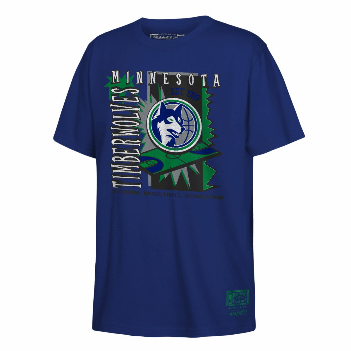 Mitchell & Ness - Minnesota Timberwolves Youth Retro '90s Poster T-Shirt - Navy