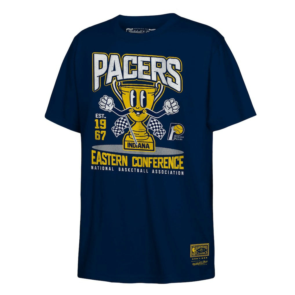 Mitchell & Ness - Indiana Pacers Youth Retro Mascot Script T-Shirt - Navy