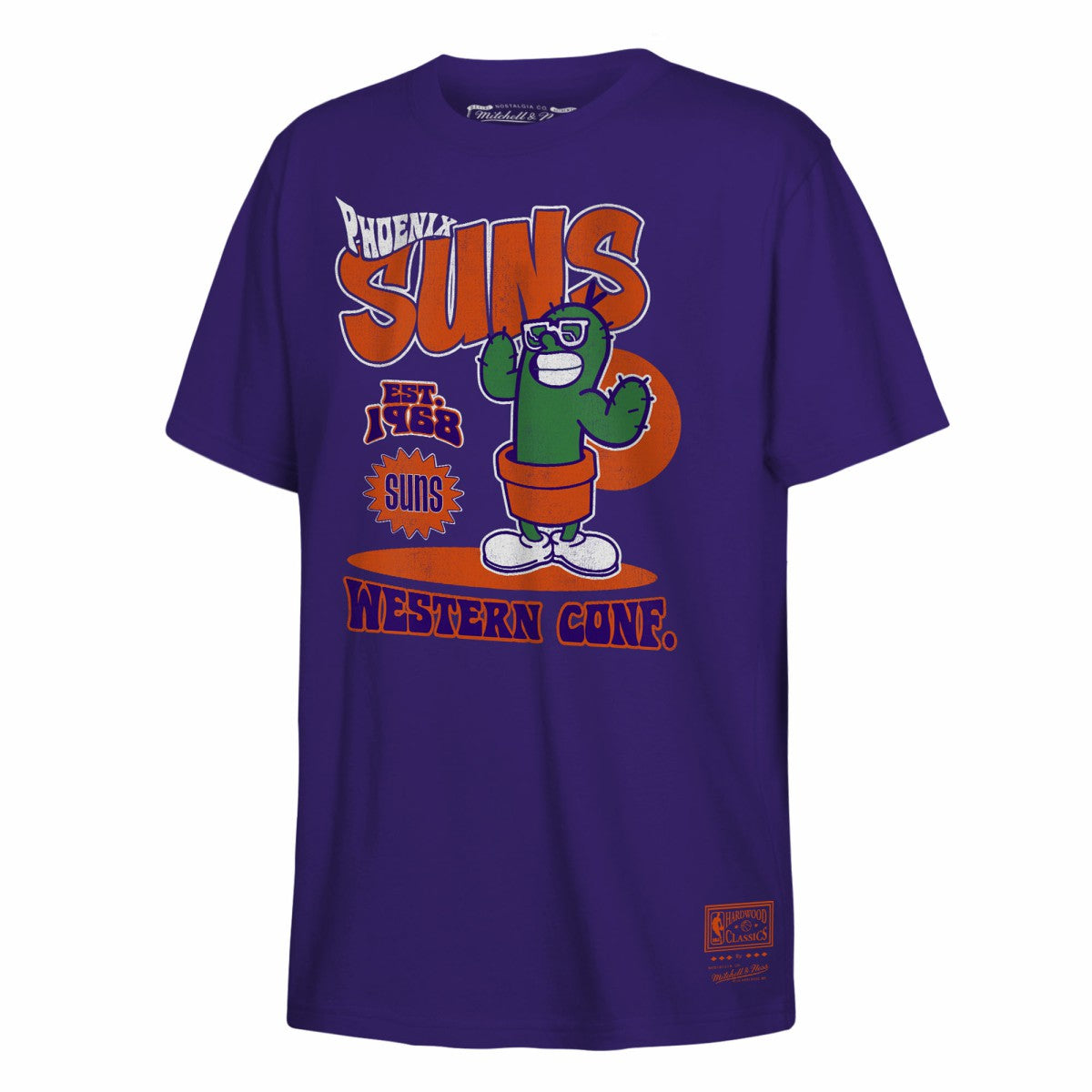 Mitchell & Ness - Phoenix Suns Youth Retro Mascot Script T-Shirt - Purple