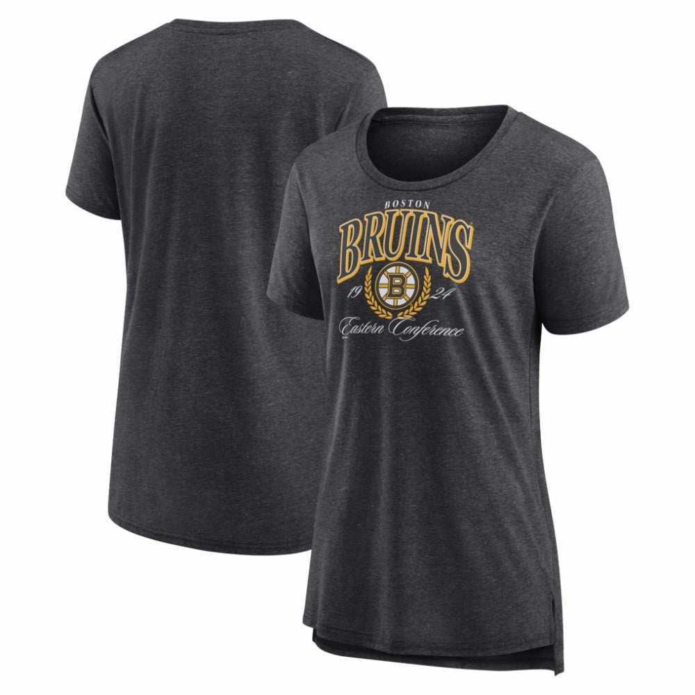 Boston Bruins Women's Reign Supreme Tri-Blend T-Shirt Gray