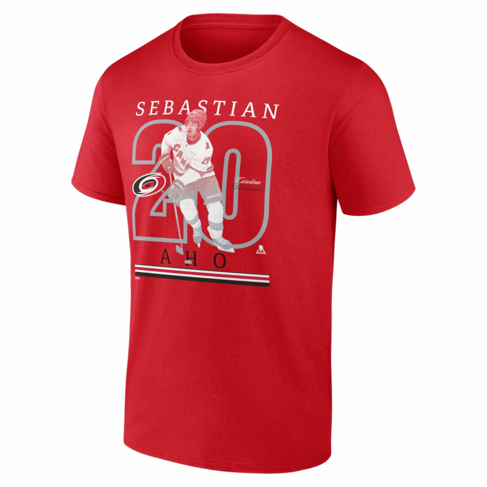 Sebastian Aho Carolina Hurricanes - Player Show T-Shirt Red