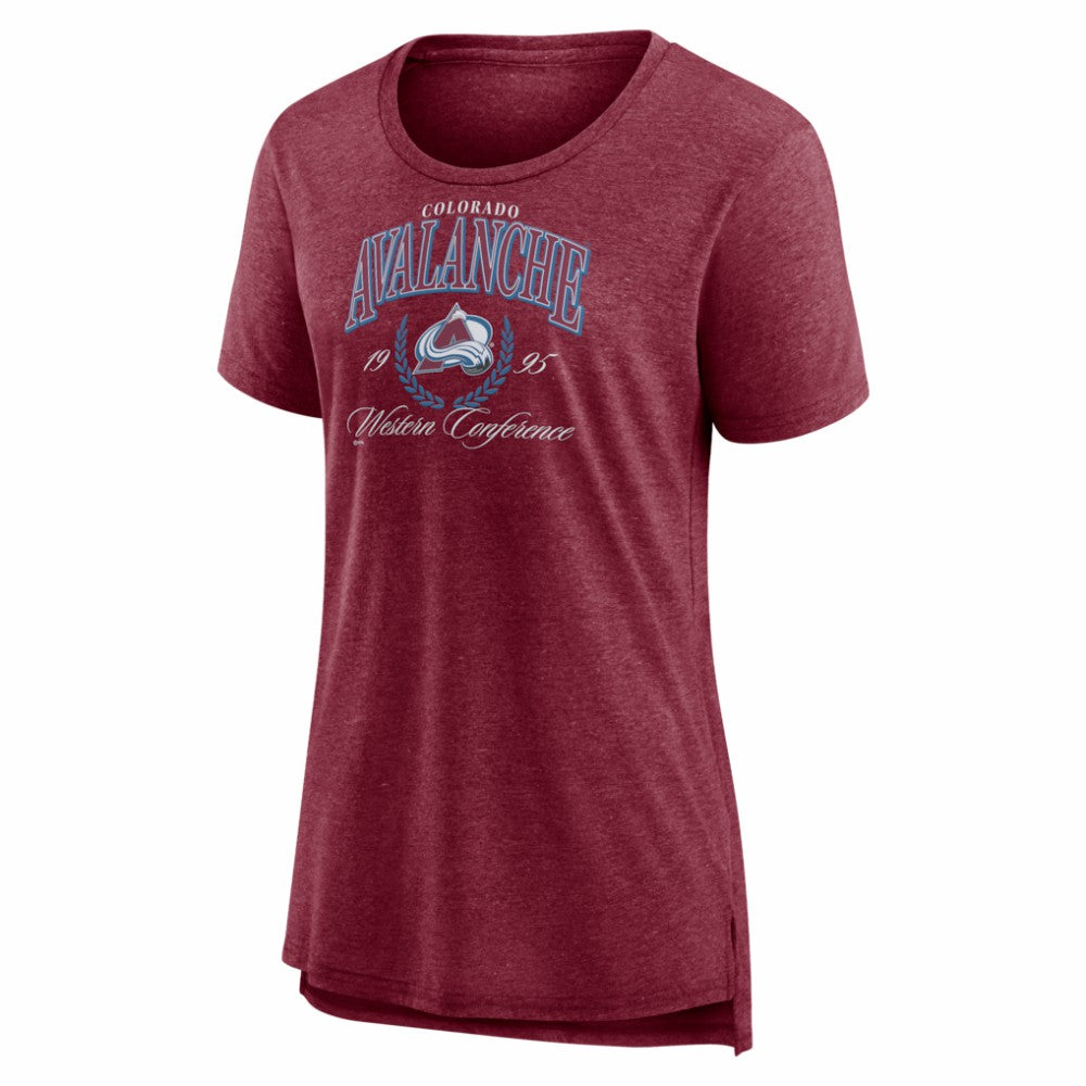 Colorado Avalanche - Women's Reign Supreme Tri-Blend T-Shirt Burgundy