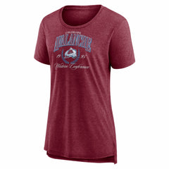 Colorado Avalanche - Women's Reign Supreme Tri-Blend T-Shirt Burgundy