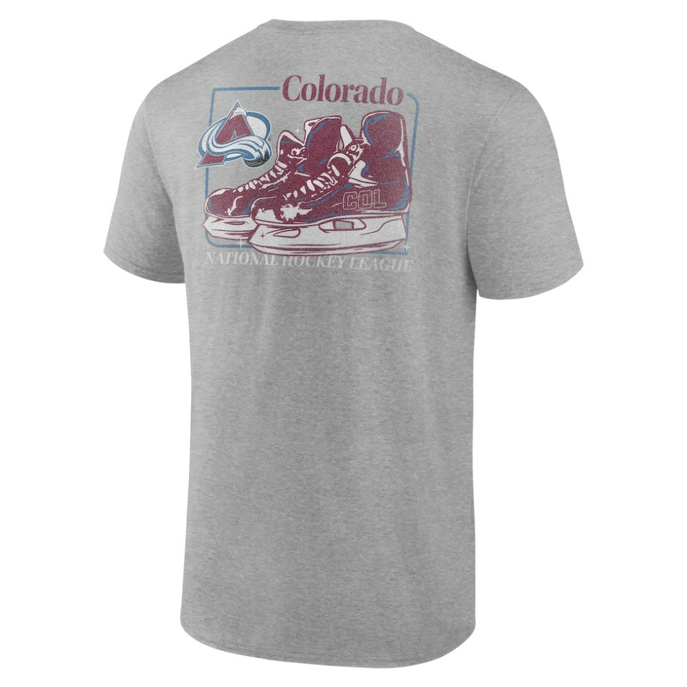 Colorado Avalanche - Glory Skates T-Shirt Heather Gray