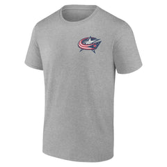 Columbus Blue Jackets - Glory Skates T-Shirt Heather Gray