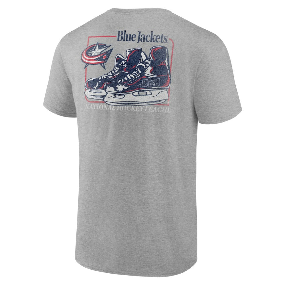Columbus Blue Jackets - Glory Skates T-Shirt Heather Gray