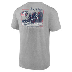 Columbus Blue Jackets - Glory Skates T-Shirt Heather Gray