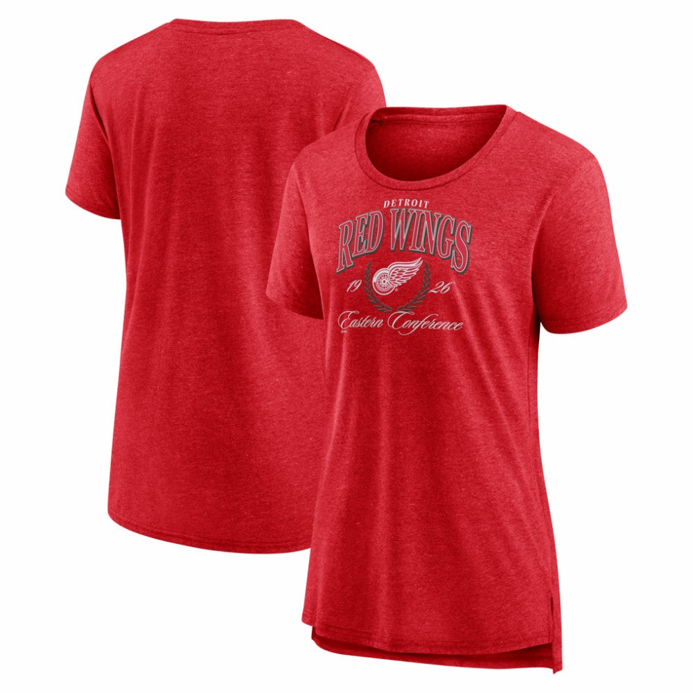 Detroit Red Wings - Women's Reign Supreme Tri-Blend T-Shirt Red