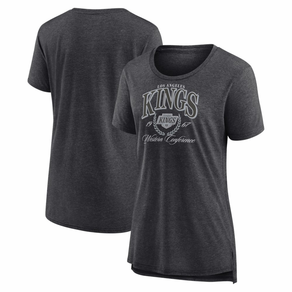 Los Angeles Kings - Women's Reign Supreme Tri-Blend T-Shirt Gray