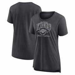 Los Angeles Kings - Women's Reign Supreme Tri-Blend T-Shirt Gray