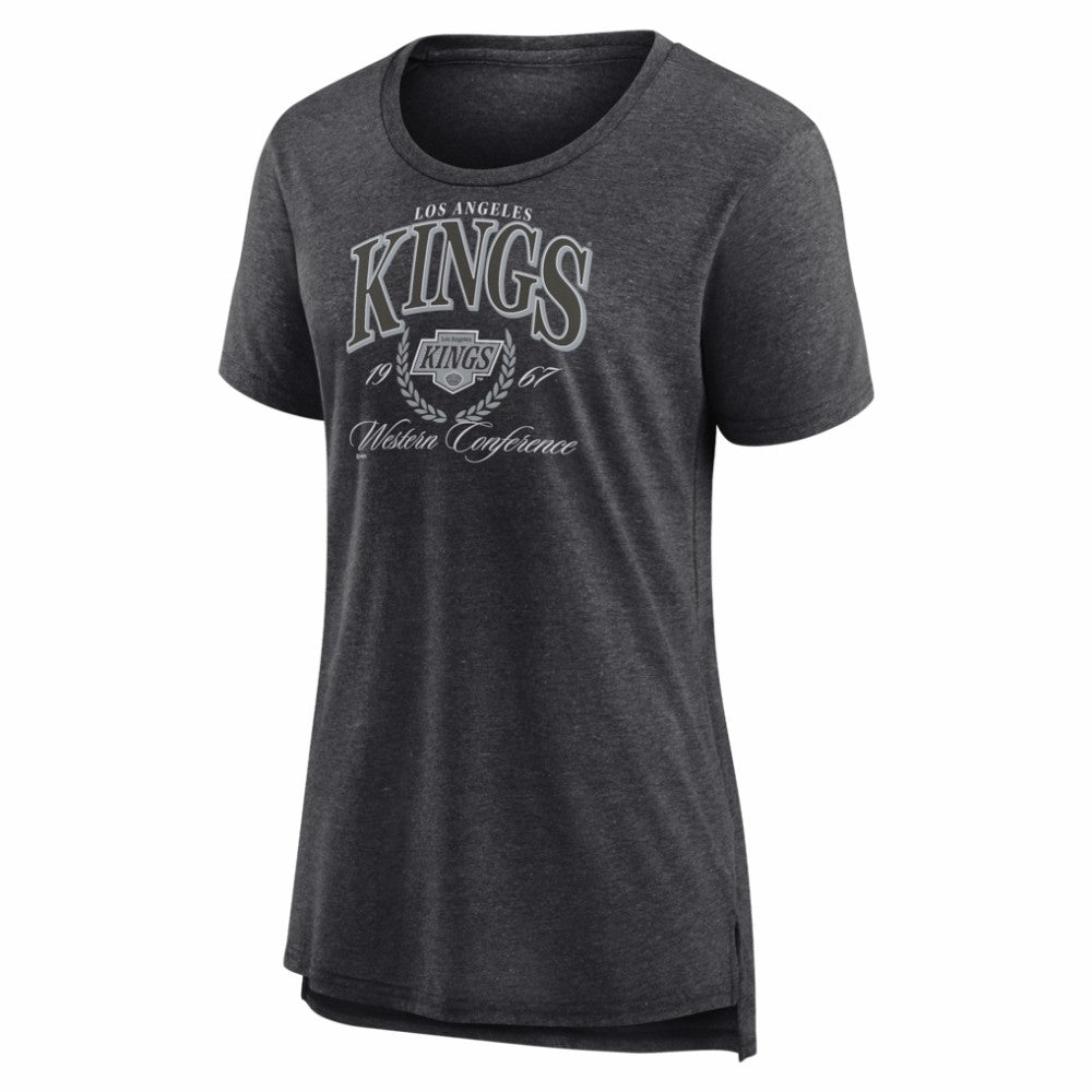 Los Angeles Kings - Women's Reign Supreme Tri-Blend T-Shirt Gray