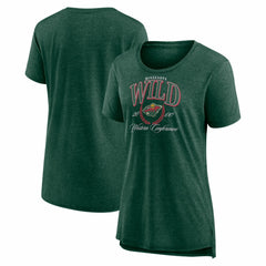 Minnesota Wild - Women's Reign Supreme Tri-Blend T-Shirt Green