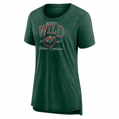 Minnesota Wild - Women's Reign Supreme Tri-Blend T-Shirt Green