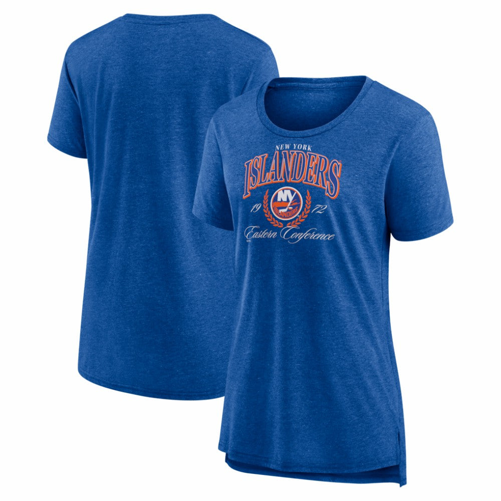 New York Islanders - Women's Reign Supreme Tri-Blend T-Shirt Royal