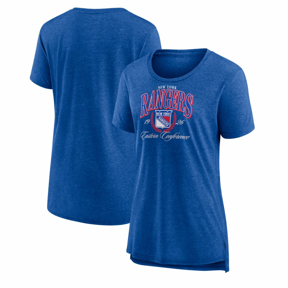 New York Rangers Women's Reign Supreme Tri-Blend T-Shirt Blue