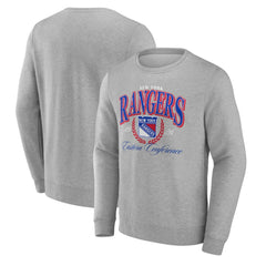 New York Rangers Reign Supreme Pullover Sweatshirt Gray