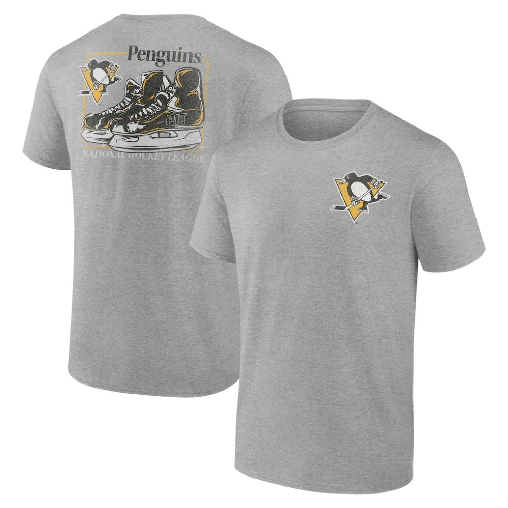 Pittsburgh Penguins Glory Skates T-Shirt Heather Gray