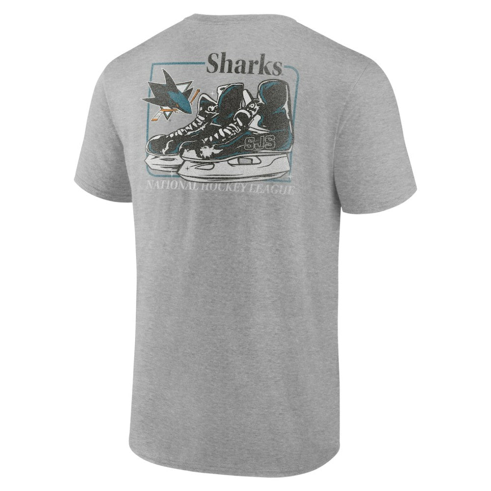 San Jose Sharks - Glory Skates T-Shirt Heather Gray