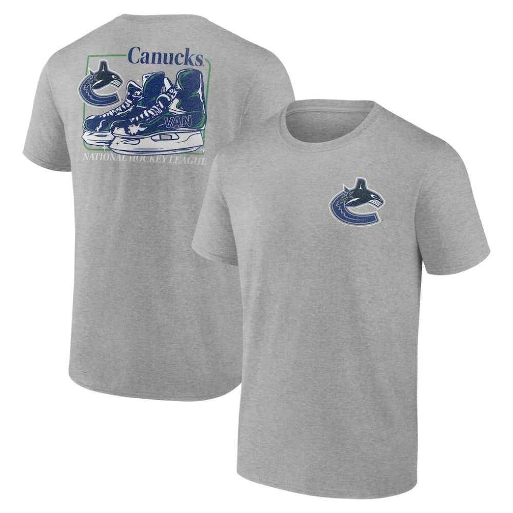 Vancouver Canucks - Glory Skates T-Shirt Heather Gray