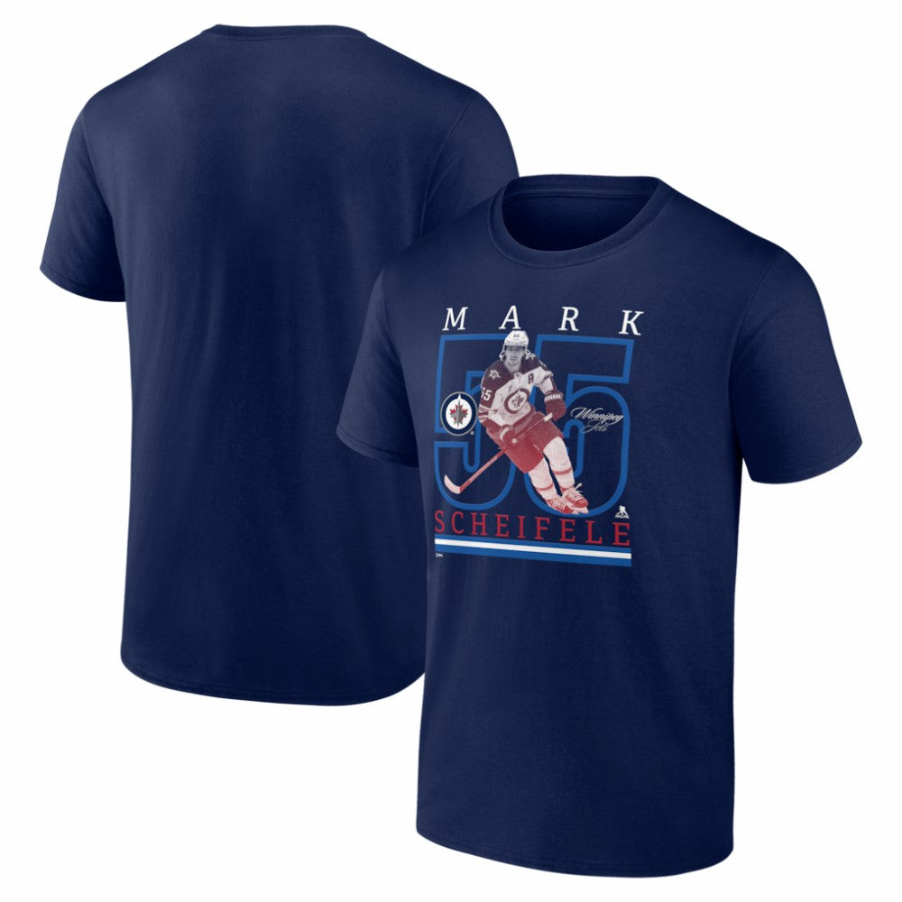 Mark Scheifele Winnipeg Jets - Player Show T-Shirt Navy