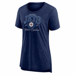 Winnipeg Jets - Women's Reign Supreme Tri-Blend T-Shirt Navy