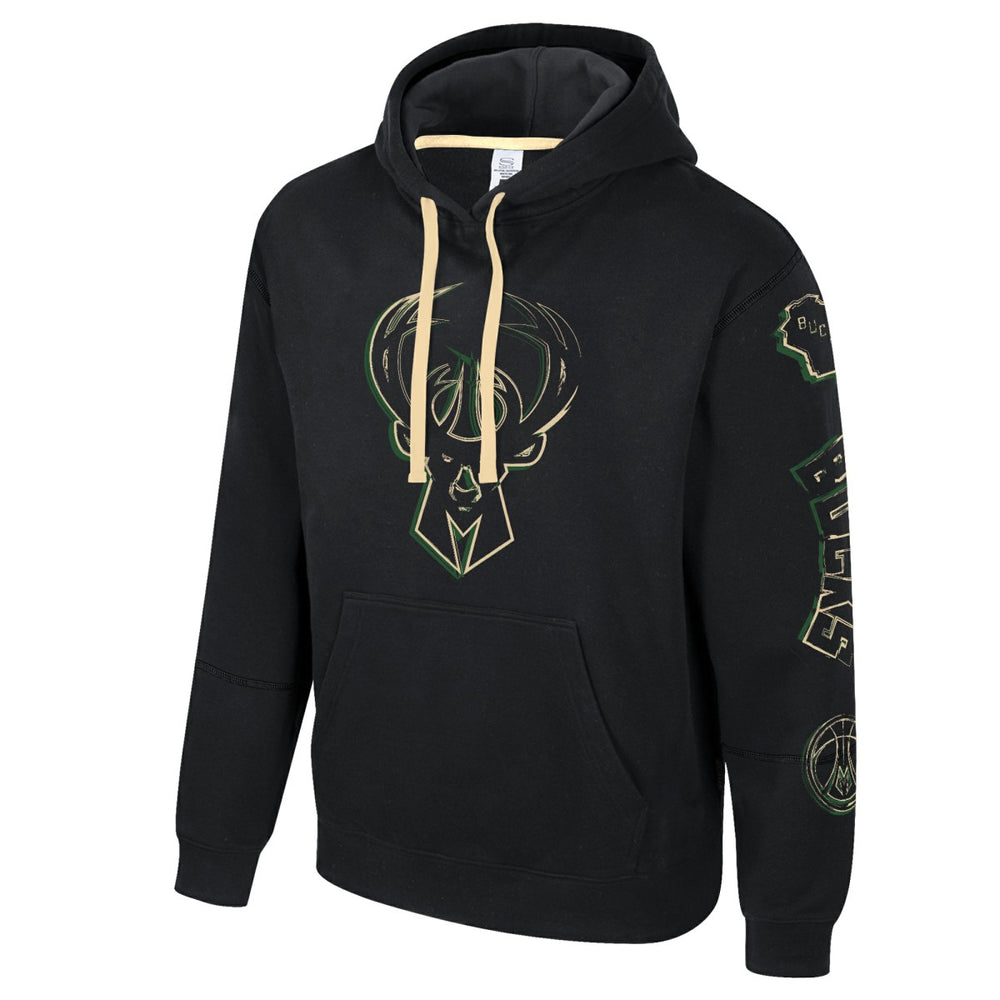 NBA - Milwaukee Bucks Stadium Essentials Unisex Elementized Pullover Hoodie - Black
