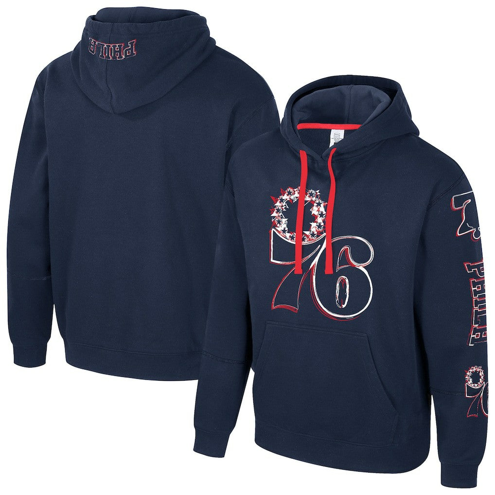 NBA - Philadelphia 76ers Stadium Essentials Unisex Elementized Pullover Hoodie - Navy