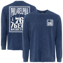 NBA - Philadelphia 76ers Sportiqe Men's Bono Long Sleeve T-Shirt - Blue