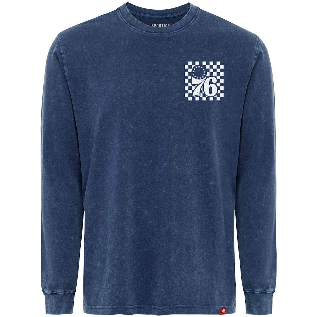 NBA - Philadelphia 76ers Sportiqe Men's Bono Long Sleeve T-Shirt - Blue