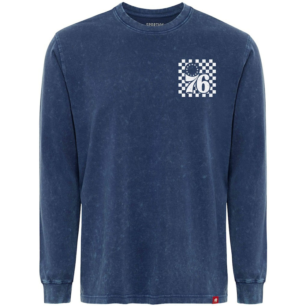 NBA - Philadelphia 76ers Sportiqe Men's Bono Long Sleeve T-Shirt - Blue