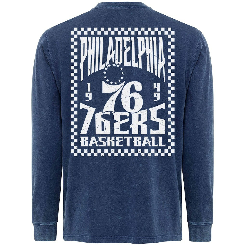 NBA - Philadelphia 76ers Sportiqe Men's Bono Long Sleeve T-Shirt - Blue