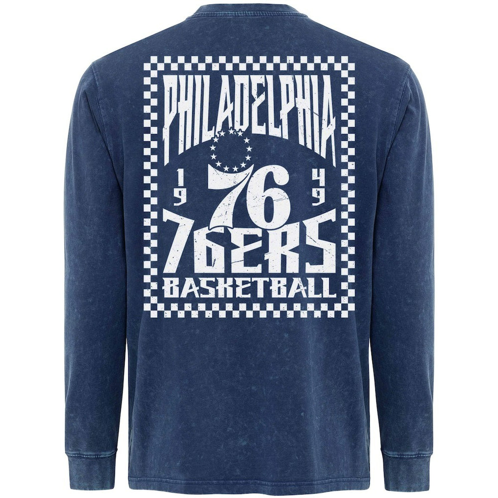 NBA - Philadelphia 76ers Sportiqe Men's Bono Long Sleeve T-Shirt - Blue