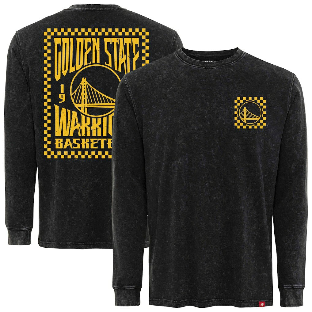NBA - Golden State Warriors Sportiqe Men's Bono Long Sleeve T-Shirt - Black