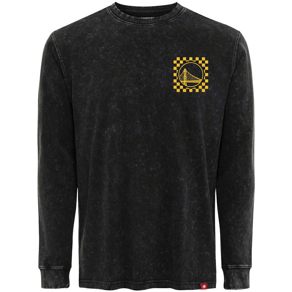 NBA - Golden State Warriors Sportiqe Men's Bono Long Sleeve T-Shirt - Black