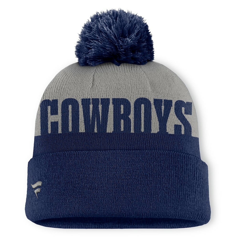 Dallas Cowboys Punter Cuffed Knit Hat with Pom Navy - Fanatics