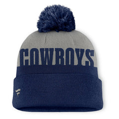 Dallas Cowboys Punter Cuffed Knit Hat with Pom Navy - Fanatics