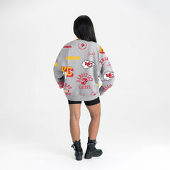 Kansas City Chiefs Gameday Couture Women's Always On Repeat Fleece Sweatshirt Heather Gray - NFL