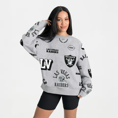 Las Vegas Raiders Gameday Couture Women's Always On Repeat Fleece Sweatshirt Heather Gray - NFL