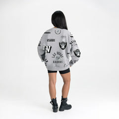 Las Vegas Raiders Gameday Couture Women's Always On Repeat Fleece Sweatshirt Heather Gray - NFL