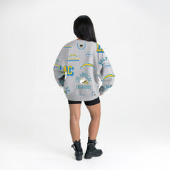 Los Angeles Chargers Gameday Couture Women's Always On Repeat Fleece Sweatshirt Heather Gray - NFL